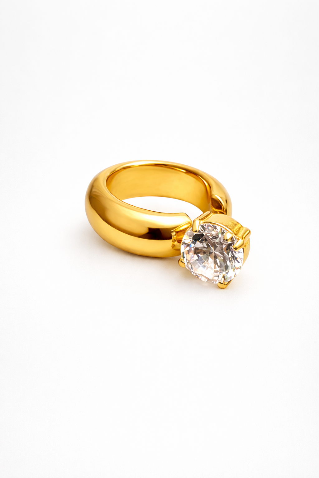 Solitaire Crystal Ear Cuff