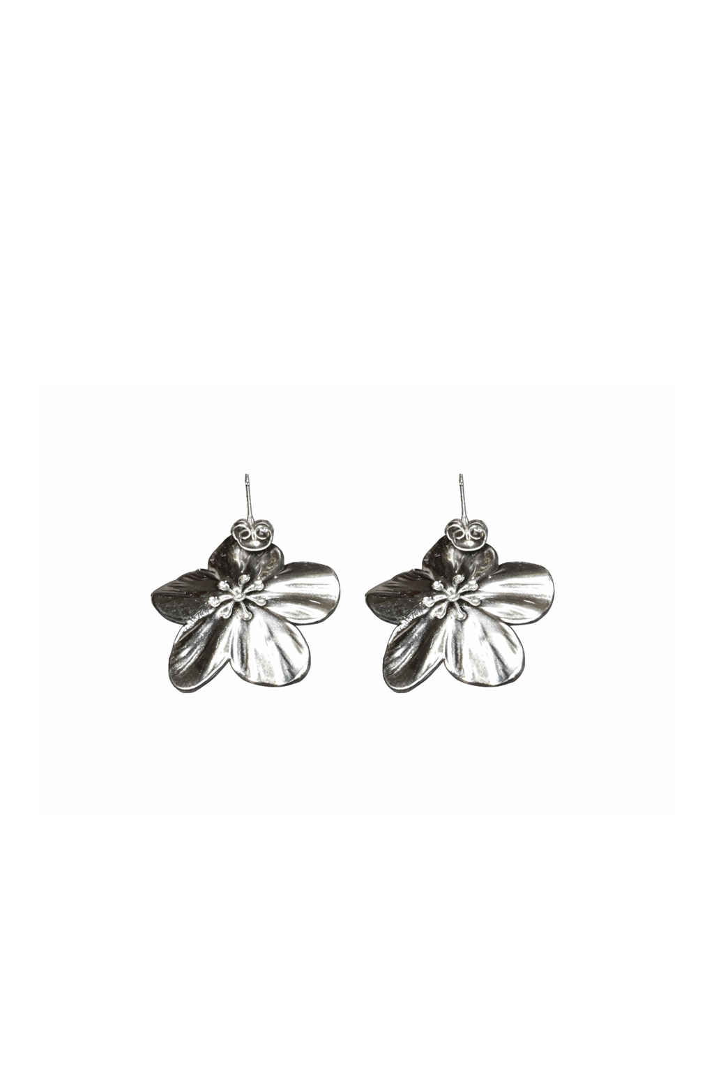 Textured Flower Stud Earrings