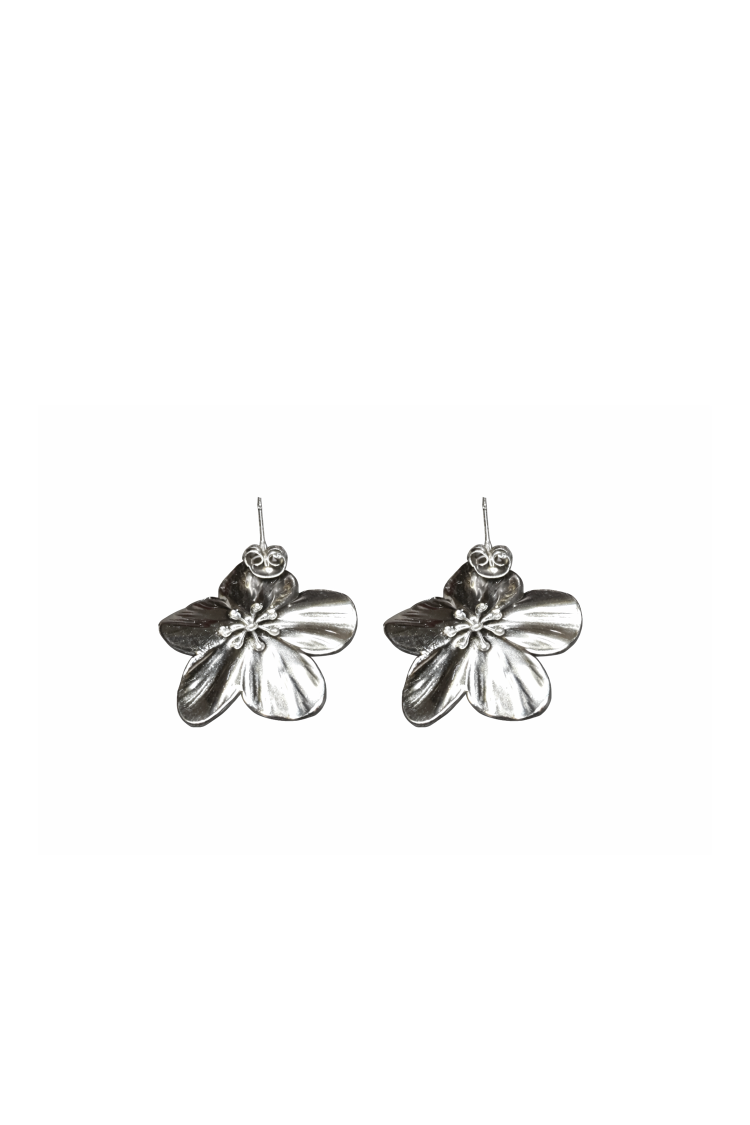 Textured Flower Stud Earrings