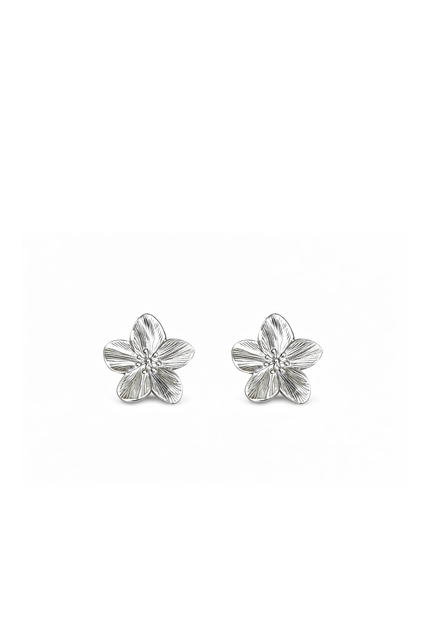 Textured Flower Stud Earrings