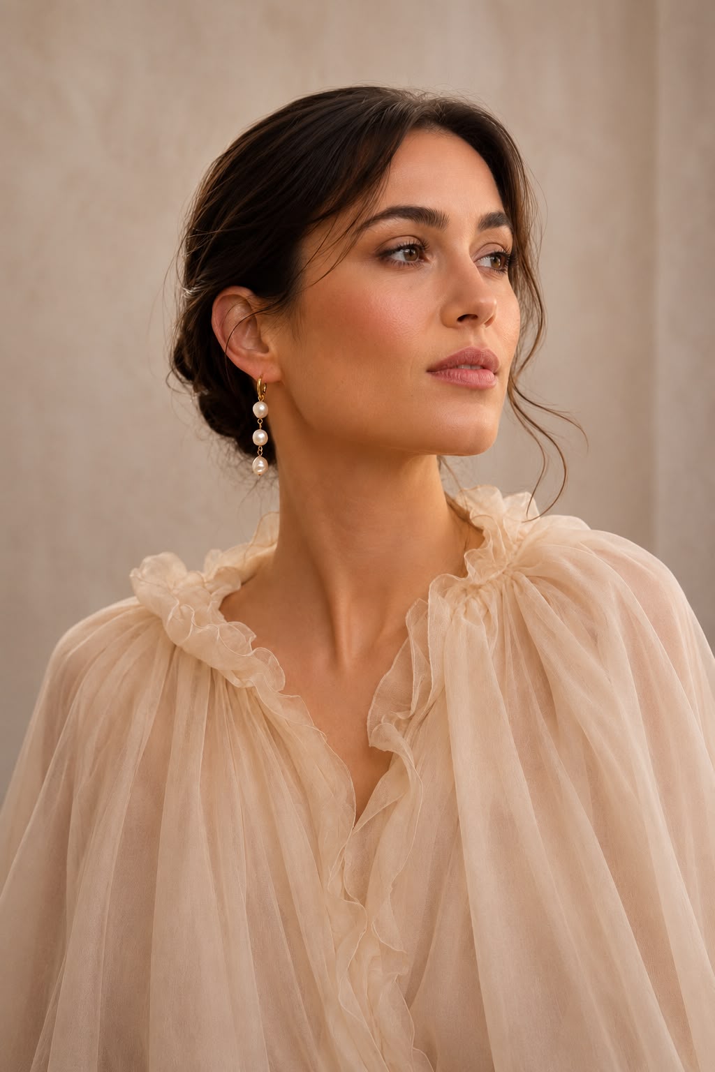 Triple Baroque Pearl Drop Earrings